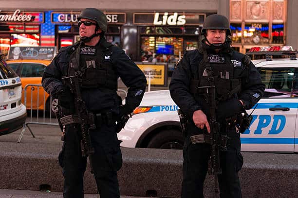 psychiatric fitness for duty examination new york a two armed police officers stand on city patrol